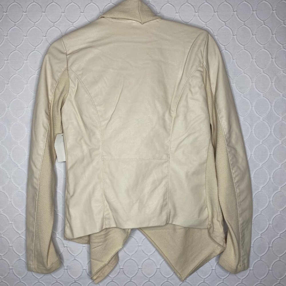 NWT Blank NYC Faux Leather Drape Moto Jacket - Picture 7 of 7